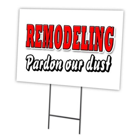 Signmission 16 in Height, 0.25 in Width, Coroplast, 16" x 12", C-1216-DS-RemodelingDust C-1216-DS-Remodeling Dust